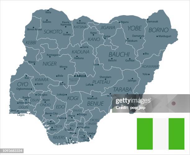 map of nigeria vector illustration
